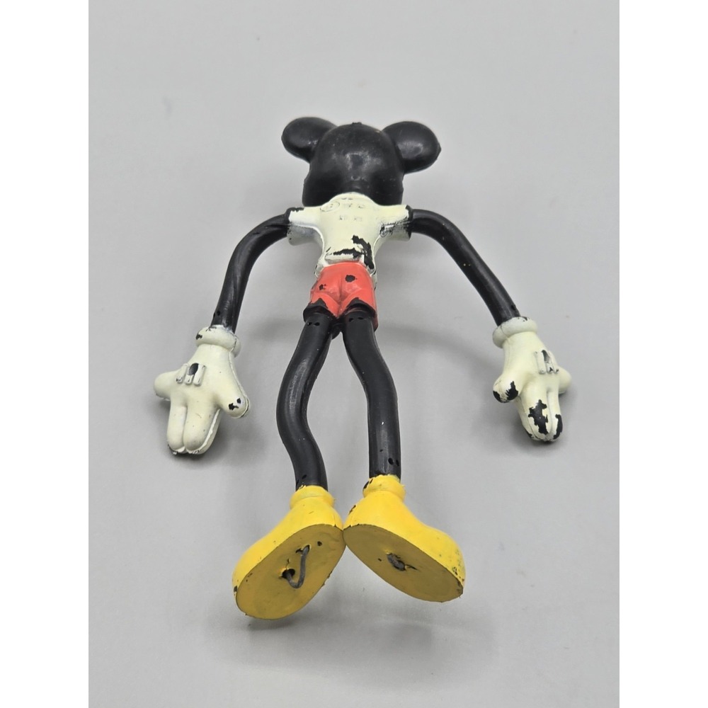 5" 1970's Rare Walt Disney Mickey Mouse Bendy Poseable Collectible Figure VTG - Picture 7 of 8